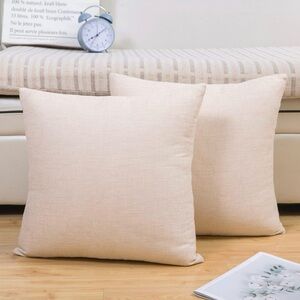 NWOT Modern Solid Cushion Covers - 24 x 24 inches - Butter Beige - Decorative